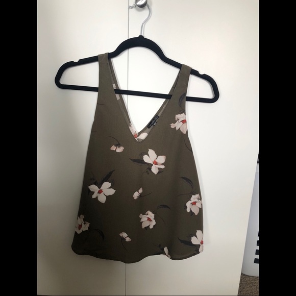Green floral blouse tank from Dynamite - Picture 1 of 1